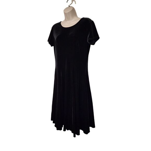 Rivar's Fit & Flare Jennifer Velvet Dress Size 7/8 Color Black - Picture 4 of 9